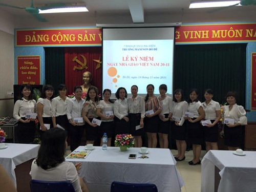 Lễ Mít tinh kỷ niệm ngày Nhà giáo Việt Nam 20 /11 của trường mầm non Bồ Đề